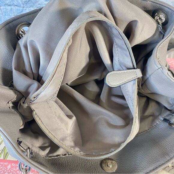 Nicole Miller Slouchy Shoulder Bag Casual Soft Sided Dual handle Silver Accents - Picture 16 of 16